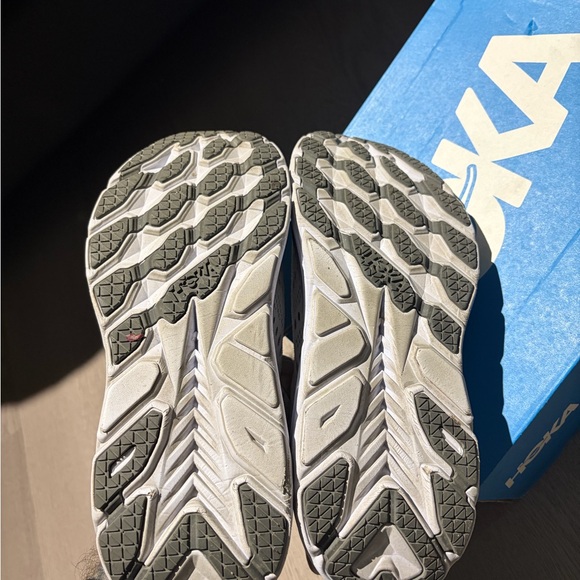 Hoka Neutral Running Shoes in Light Gray and White - Picture 3 of 4